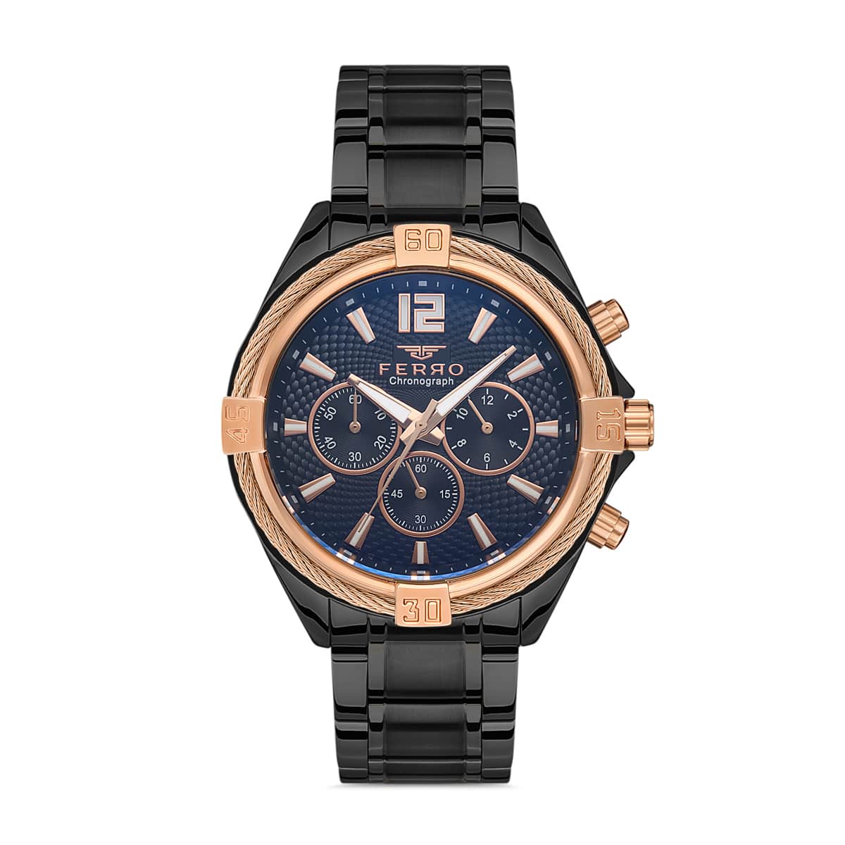 MONTRE FERRO HOMME CHRONO ACIER